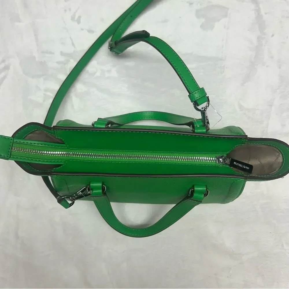 Michael Kors Freya Green Crossbody Top Handle Small Tote Bag Purse Satchel NWT